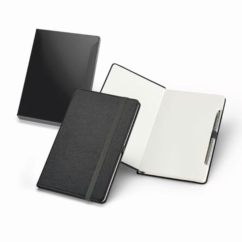 Caderno 96 Folhas Sem Pauta com Porta Caneta e Caneta Metal Personalizado - imagem 1