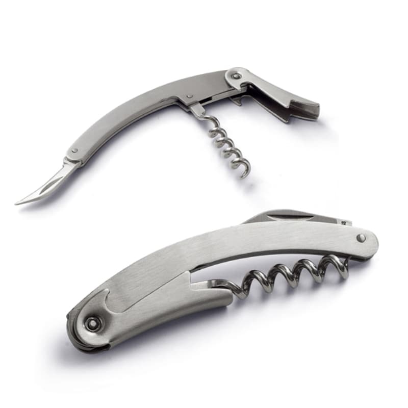 Saca-Rolha de Metal com Mini Canivete Personalizado - imagem 1