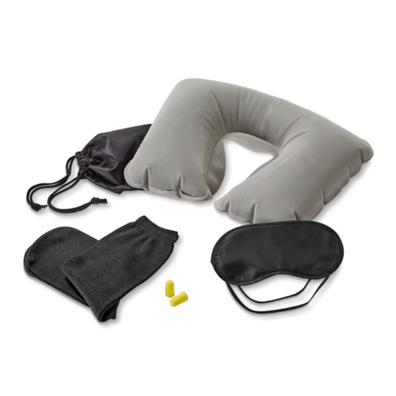 Kit Viagem com Almofada de Pescoço, Máscara e Meias Personalizado - imagem 1