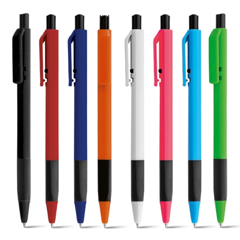 Caneta Esferográfica Plástica Azul Click Personalizada - imagem 1