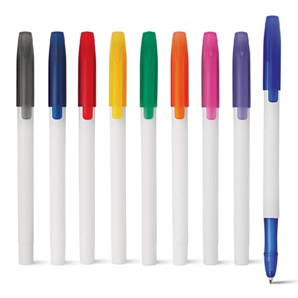 Caneta Plástica ABS Azul 14cm Personalizada - imagem 1