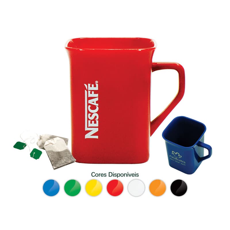 Caneca Quadrada Plástico 250ml Personalizada - imagem 1