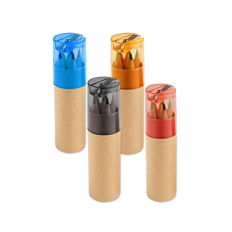 Kit com 6 Mini Lápis de Cor Personalizado - imagem 1