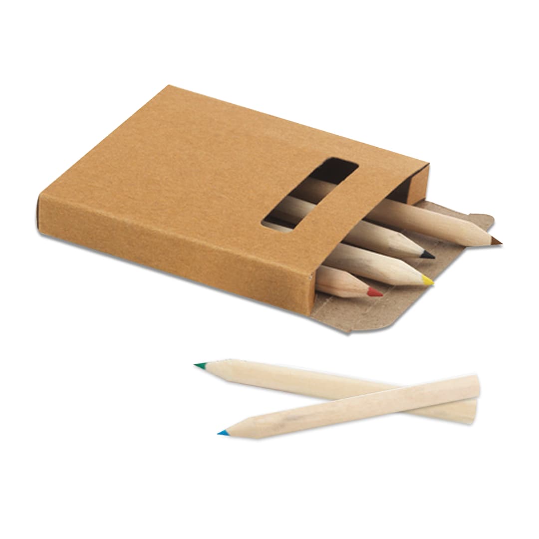 Kit para Colorir com 6 Mini Lápis Personalizado - imagem 1