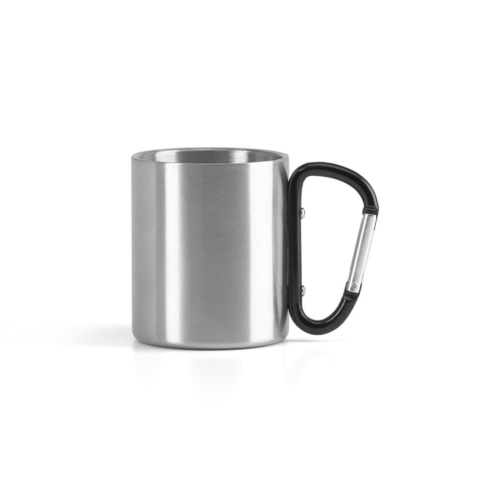 Caneca de Inox com Alça Mosquetão Personalizada - imagem 1