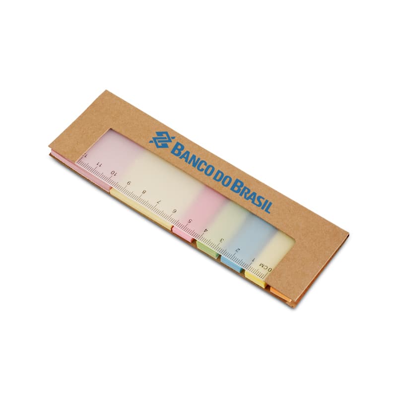 Bloco de Anotações Kraft com Autocolantes Personalizado - imagem 1