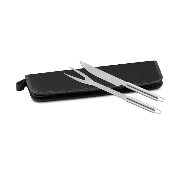 Kit Churrasco com Faca e Garfo Inox Personalizado - imagem 1