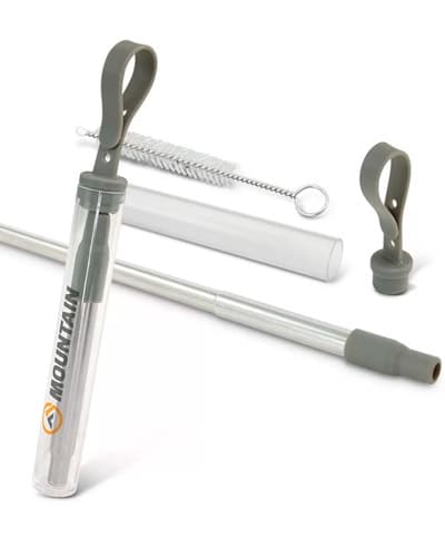 Kit Canudo Inox com Escova e Estojo Personalizado - imagem 1