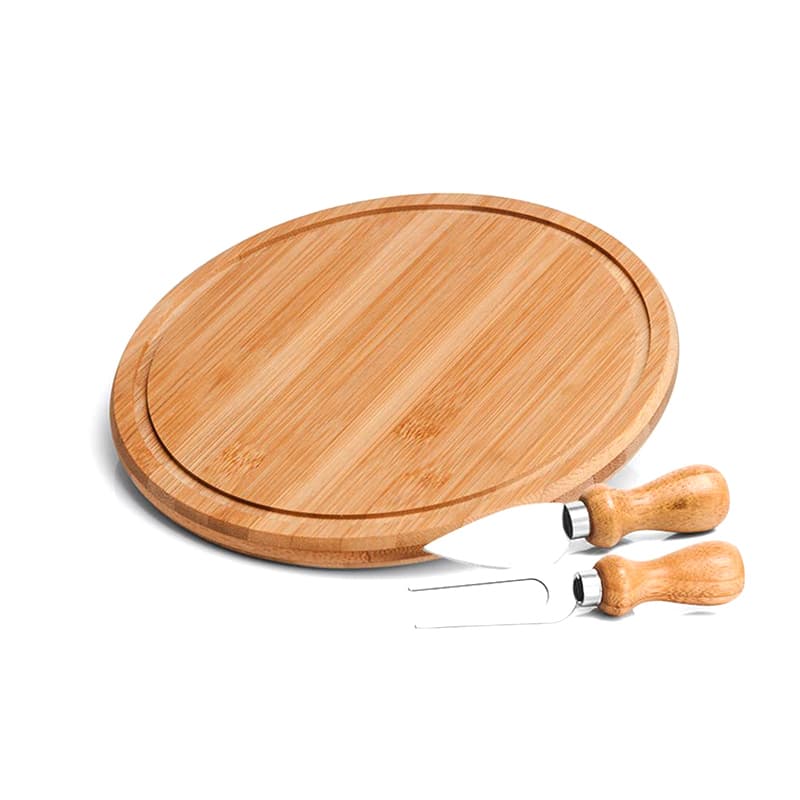 Kit Queijo 3 Peças com Tábua de Bambu Personalizado - imagem 1