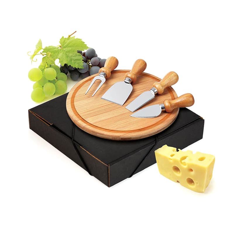 Kit Queijo 5 Peças em Bambu Personalizado - imagem 1