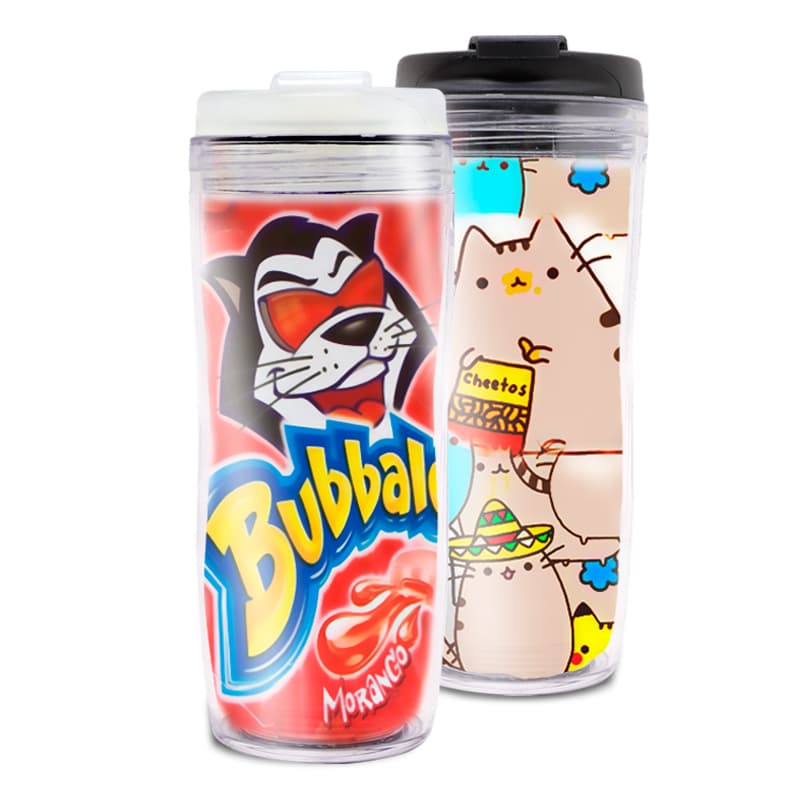 Copo Plástico com Tampa 310ml Personalizado - imagem 1