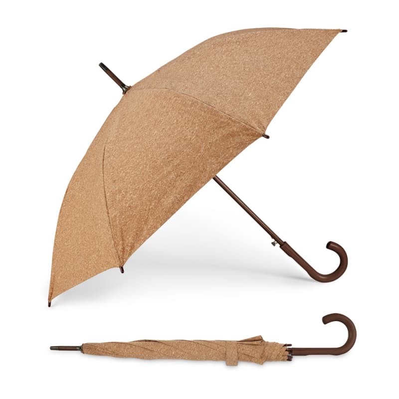 Guarda-Chuva de Cortiça com Cabo de Madeira Personalizado - imagem 1