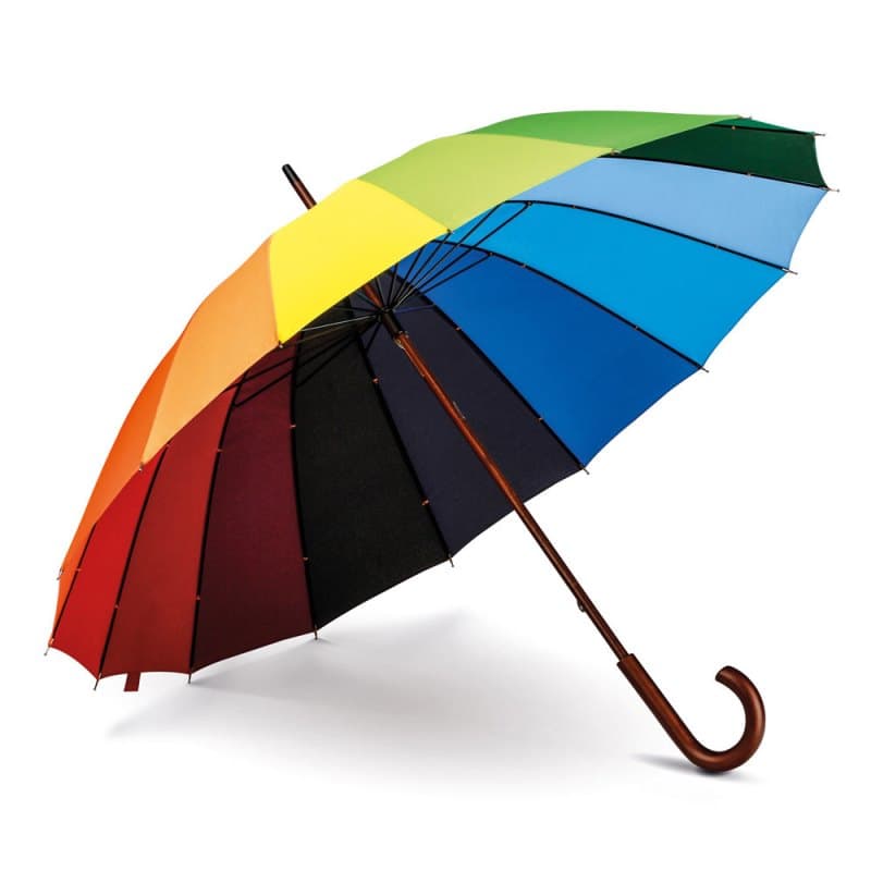 Guarda-Chuva Automático com Cabo de Madeira Personalizado - imagem 1