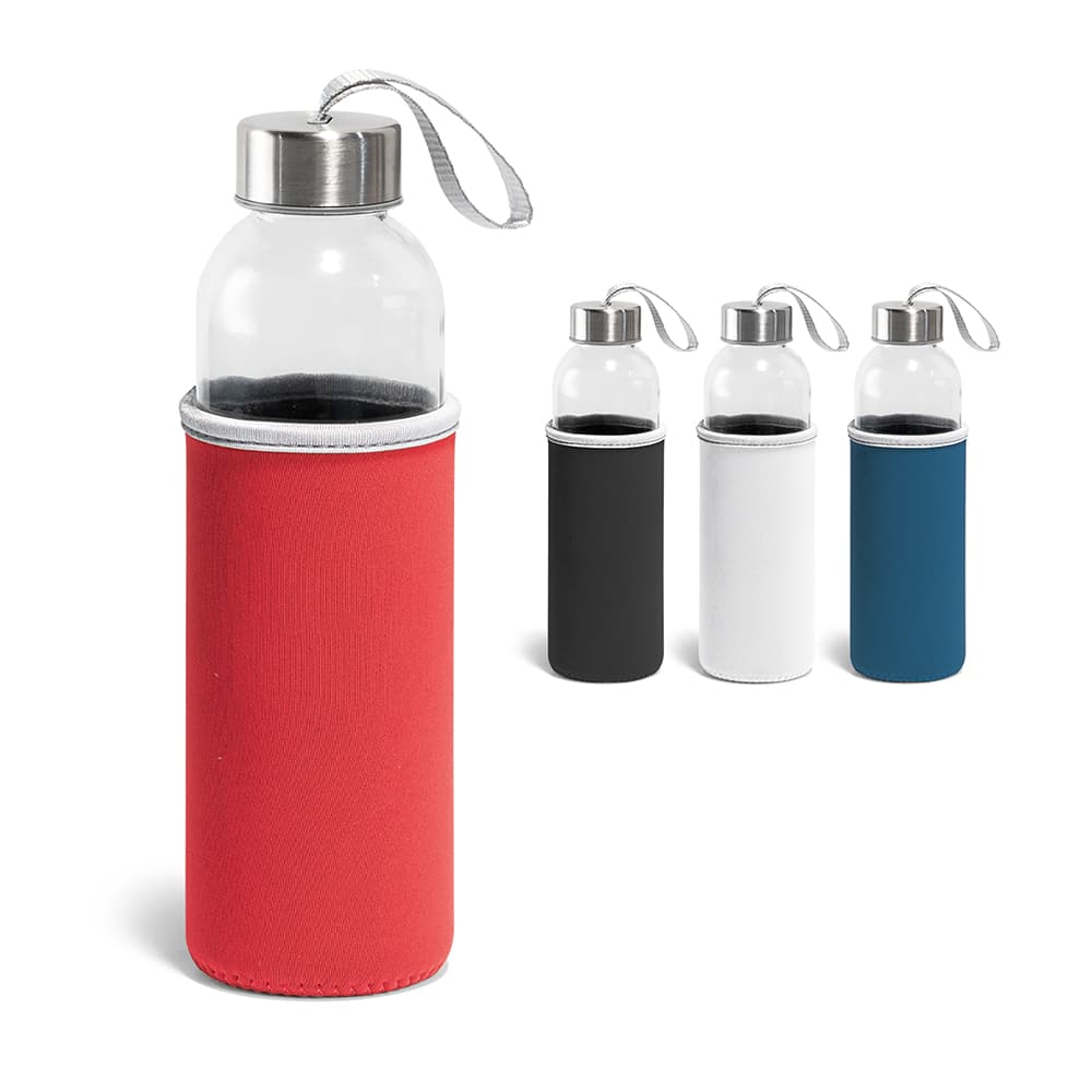 Garrafa de Vidro 520ml com Capa Térmica Personalizada - imagem 1