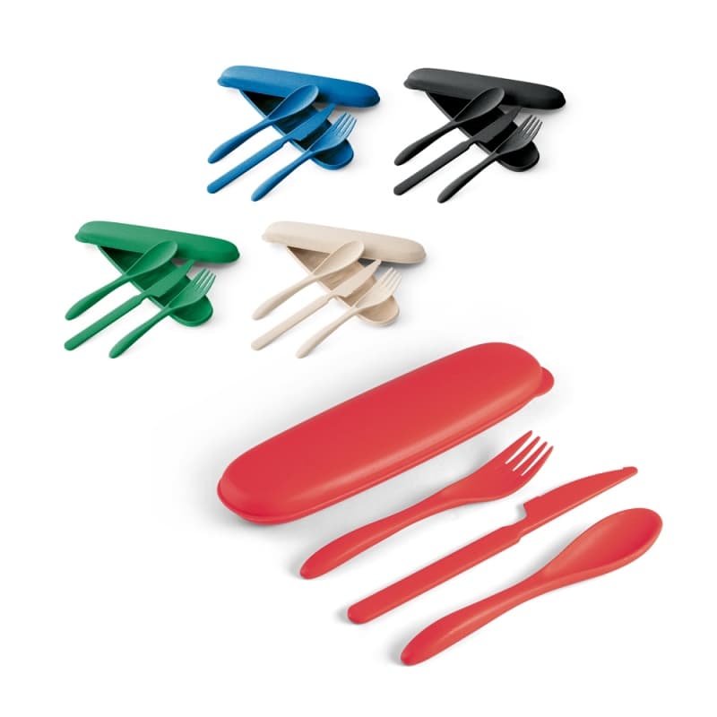 Kit Talheres de Bambu com Estojo Personalizado - imagem 1