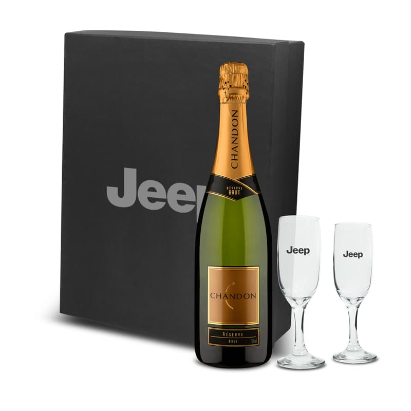 Kit Chandon Brut 750ml com Taças Personalizado - imagem 1