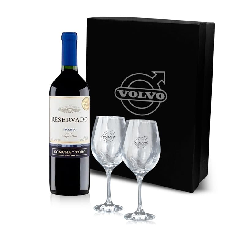 Kit Vinho com Taças Personalizado - imagem 1