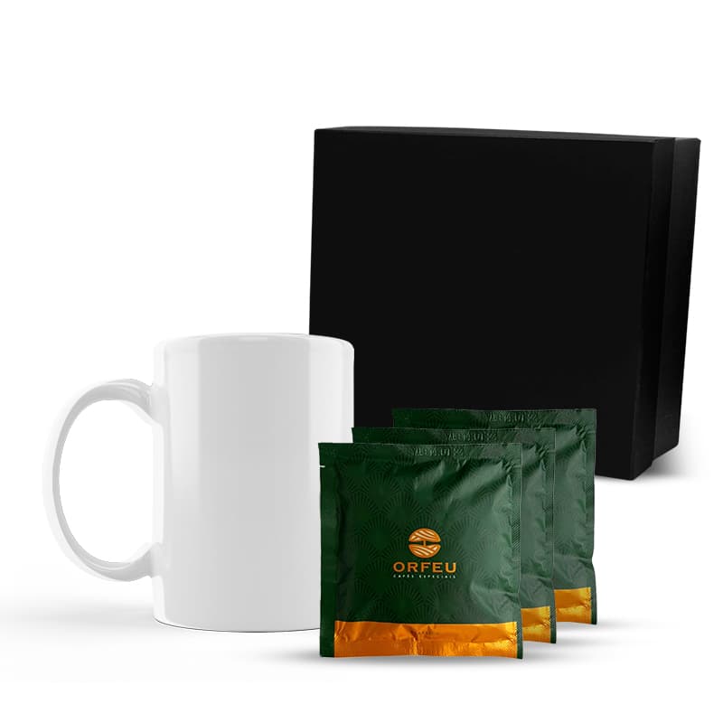 Kit Gourmet com Caneca de Porcelana Personalizado - imagem 1