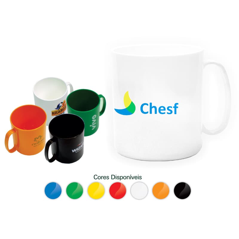 Caneca Plástica Redonda 400ml Personalizada - imagem 1
