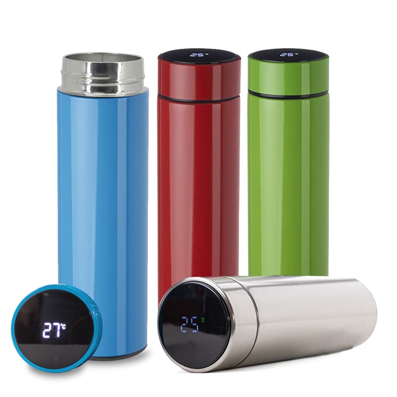 Garrafa Térmica Inox 450ml com Termômetro Digital Personalizada - imagem 1