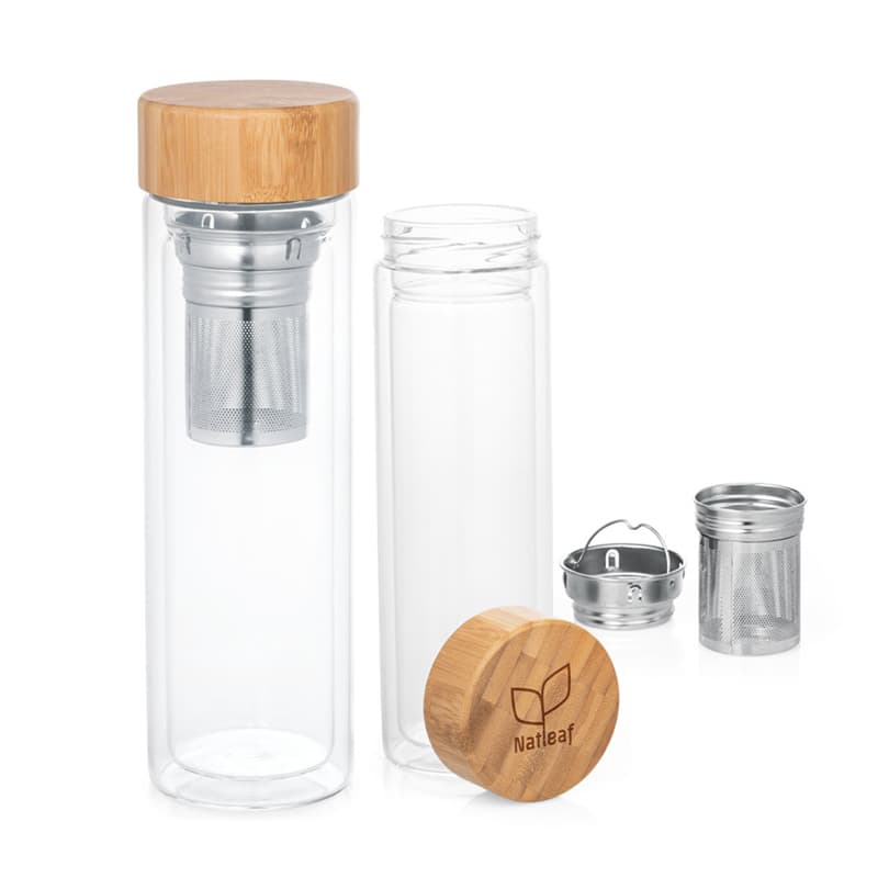 Garrafa de Vidro com Infusor 490ml Personalizada - imagem 1