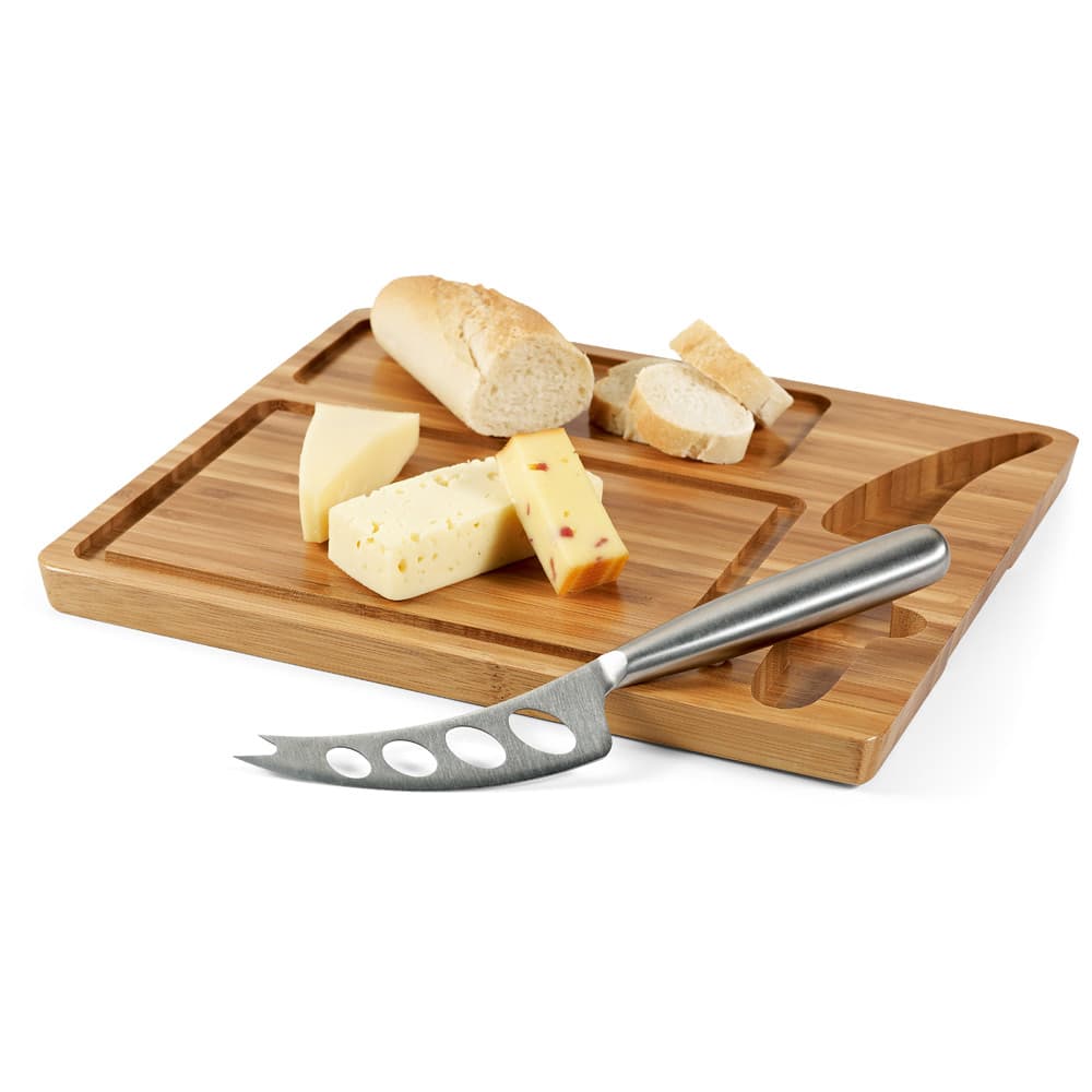 Kit Queijo com Tábua de Bambu e Faca Personalizado - imagem 1