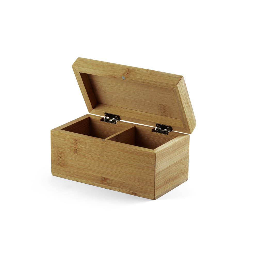 Caixa de Bambu para Sachês de Chá Personalizada - imagem 1