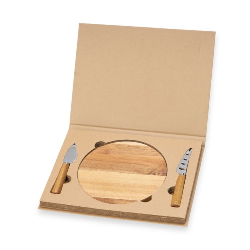 Kit Queijo 3 Peças em Estojo Kraft Personalizado - imagem 1