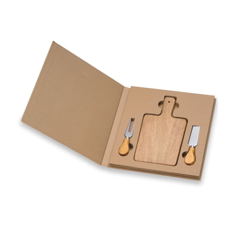 Kit Queijo 3 Peças em Estojo Kraft Personalizado - imagem 1