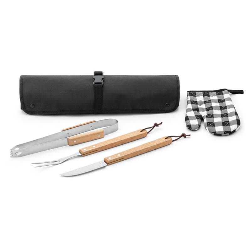 Kit Churrasco 4 Peças com Avental Personalizado - imagem 1