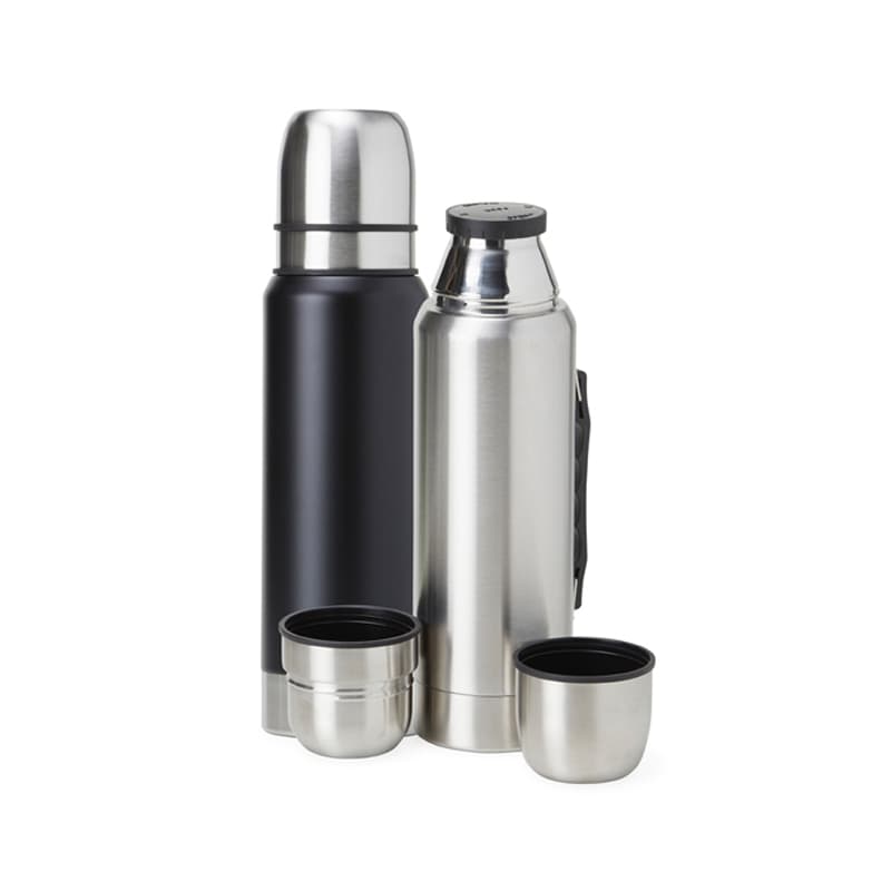 Garrafa Térmica Inox 1L com Alça e 2 Copos Personalizada - imagem 1
