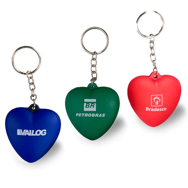 Chaveiro Anti-Stress Formato Coração Personalizado - imagem 1