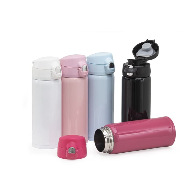 Squeeze Garrafa Inox 400ml com Trava de Segurança Personalizada - imagem 1