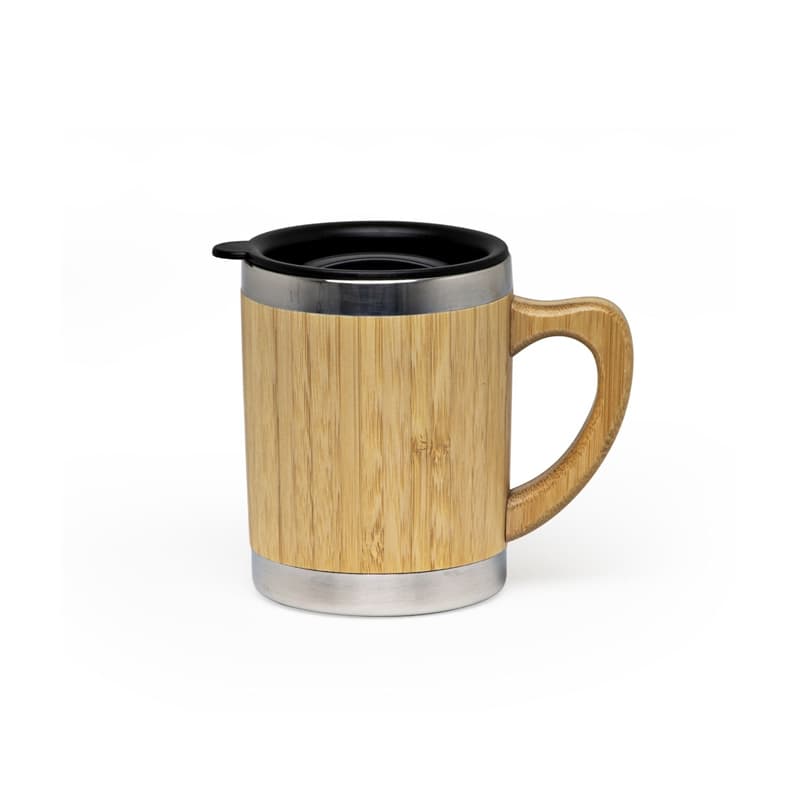 Caneca de Bambu 300ml com Tampa Personalizada - imagem 1