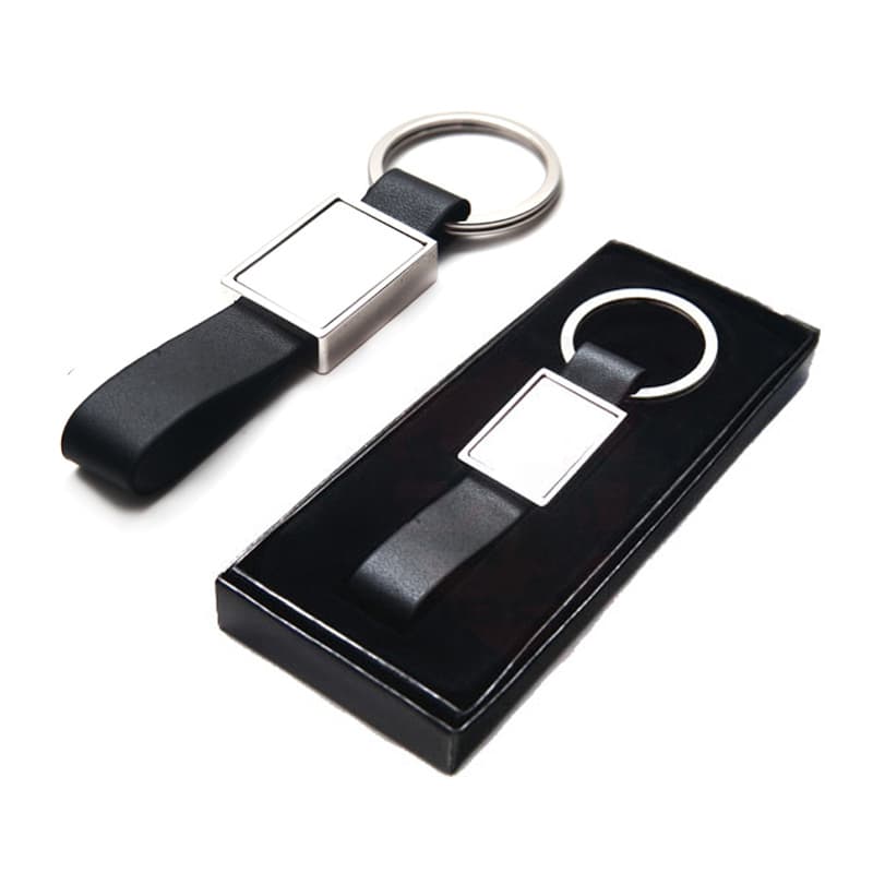 Chaveiro de Metal com Couro Sintético Personalizado - imagem 1