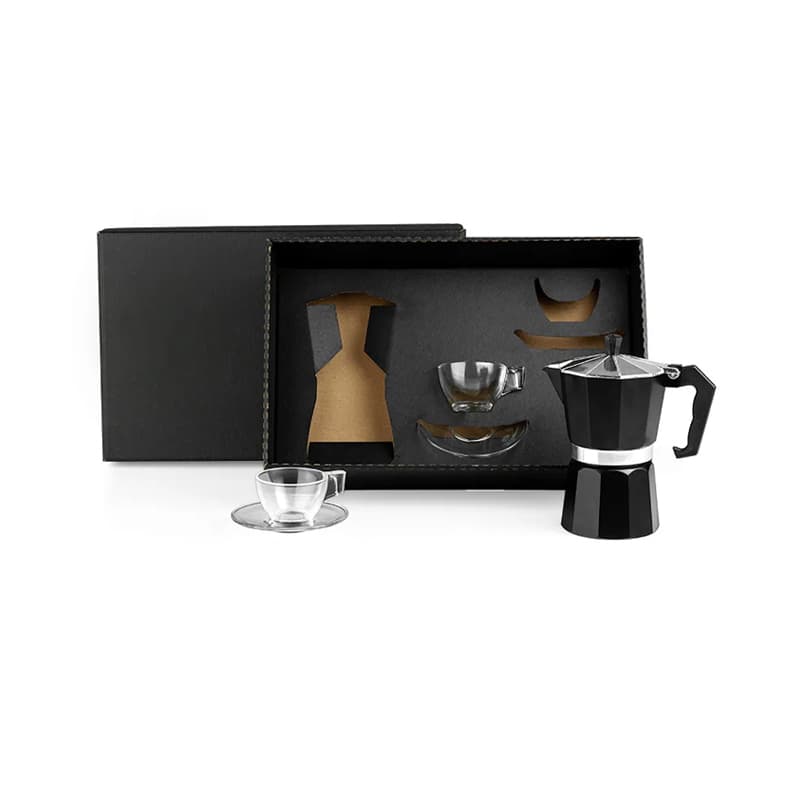 Kit Café 5 Peças com Cafeteira Italiana Personalizado - imagem 1