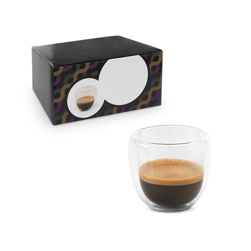 Conjunto de Copos de Café Parede Dupla Personalizado - imagem 1