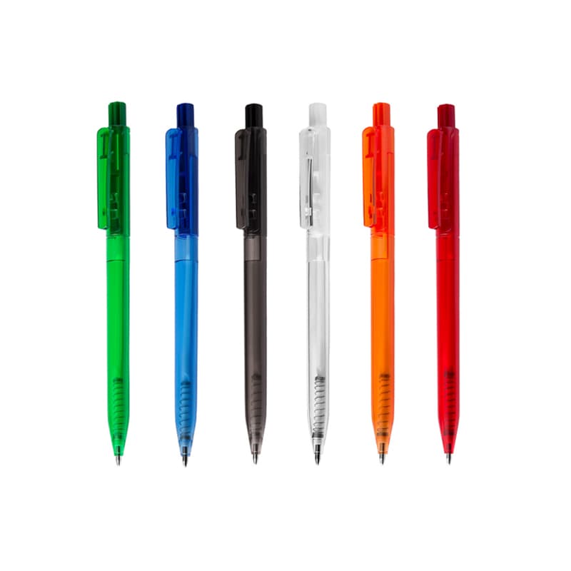 Caneta Plástica Colorida com Clip Personalizada - imagem 1