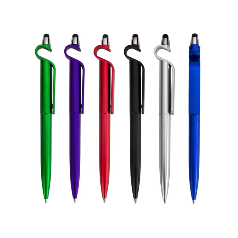 Caneta com Touch e Suporte para Celular Personalizada - imagem 1