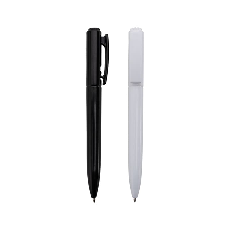 Caneta Plástica com Clip Relevo Personalizada - imagem 1