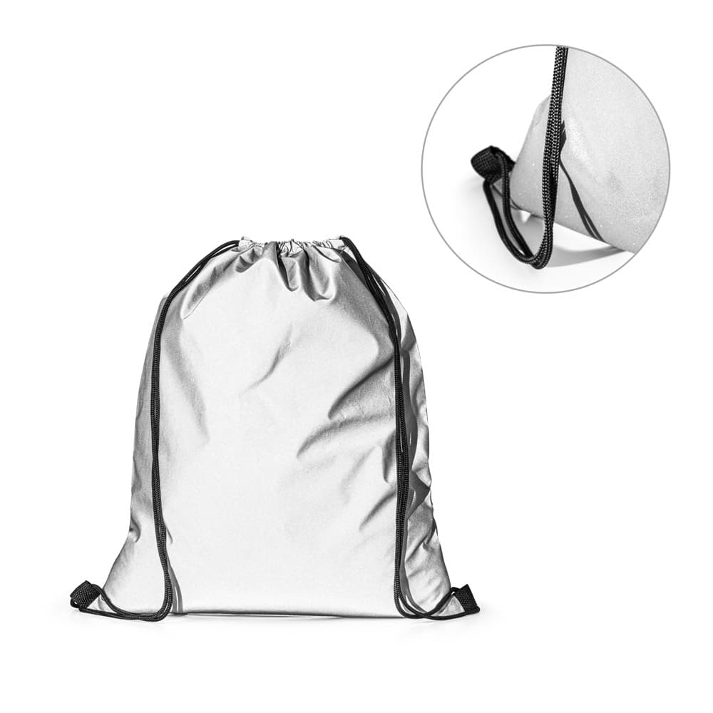 Mochila Saco em Poliéster Refletivo Personalizada - imagem 1