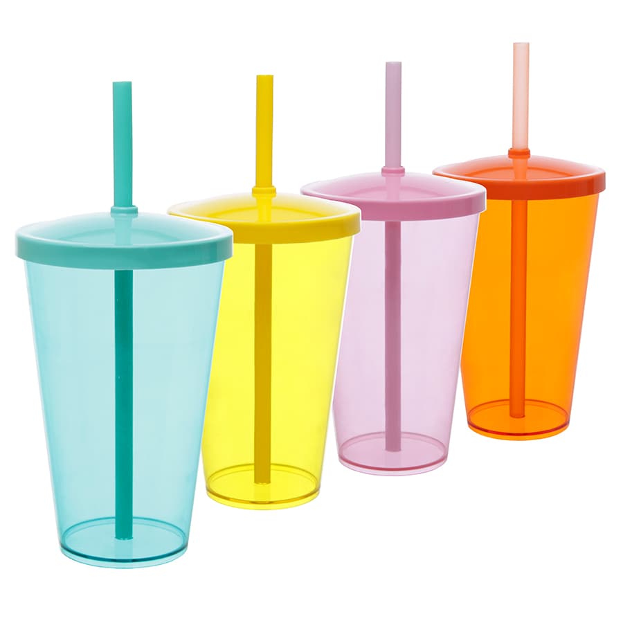 Copo Refresh 550ml com Canudo Personalizado - imagem 1