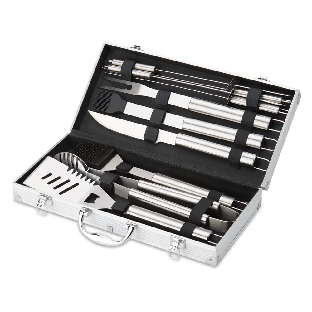 Kit Churrasco 10 Peças em Maleta de Alumínio Personalizado - imagem 1