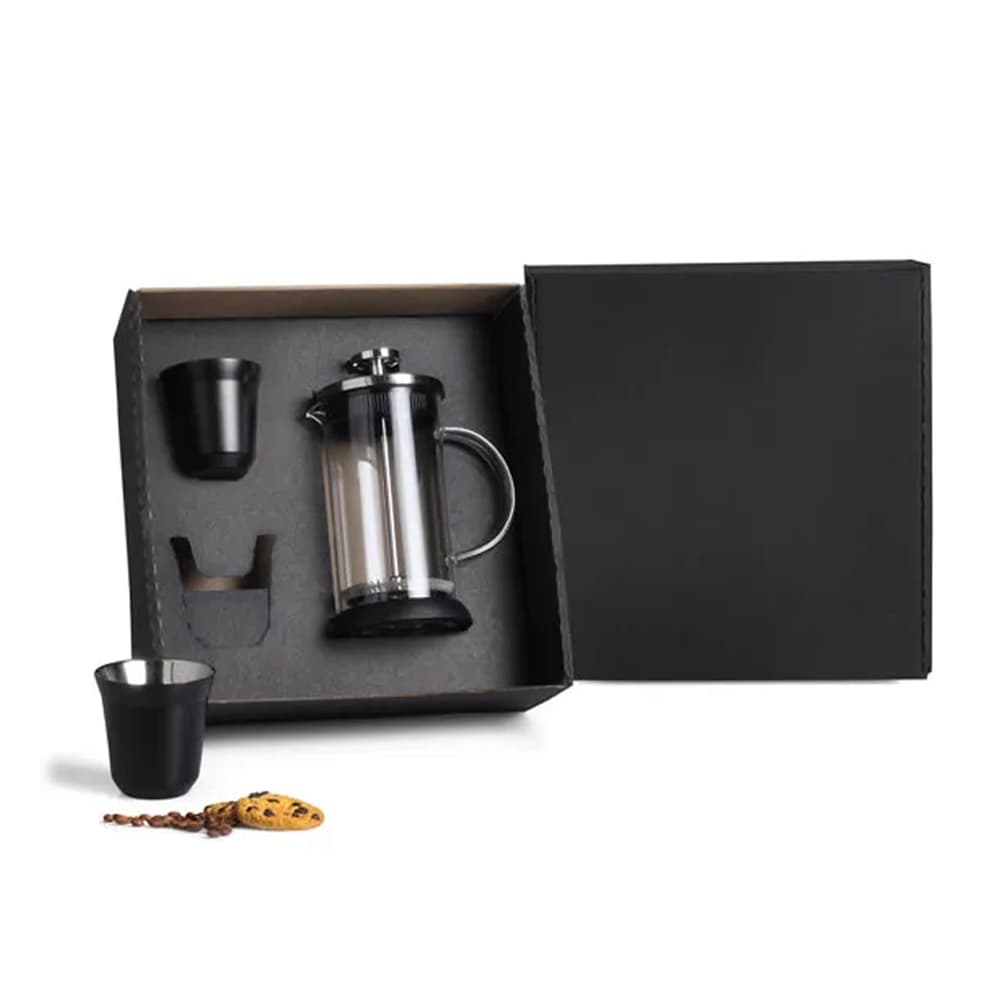 Kit para Café com Prensa Francesa e Copos Personalizado - imagem 1