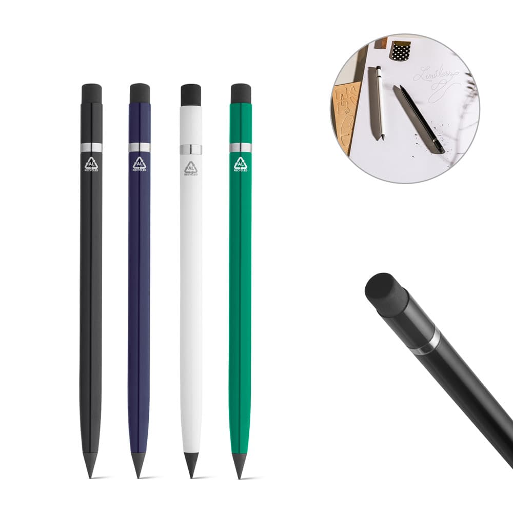 Caneta Ecológica sem Tinta em Alumínio Reciclado Personalizada - imagem 1