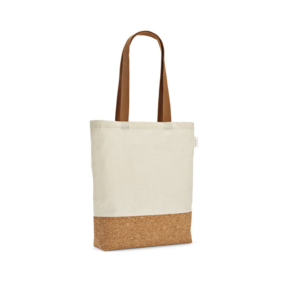 Sacola de Algodão Reciclado com Fundo em Cortiça Personalizada - imagem 1