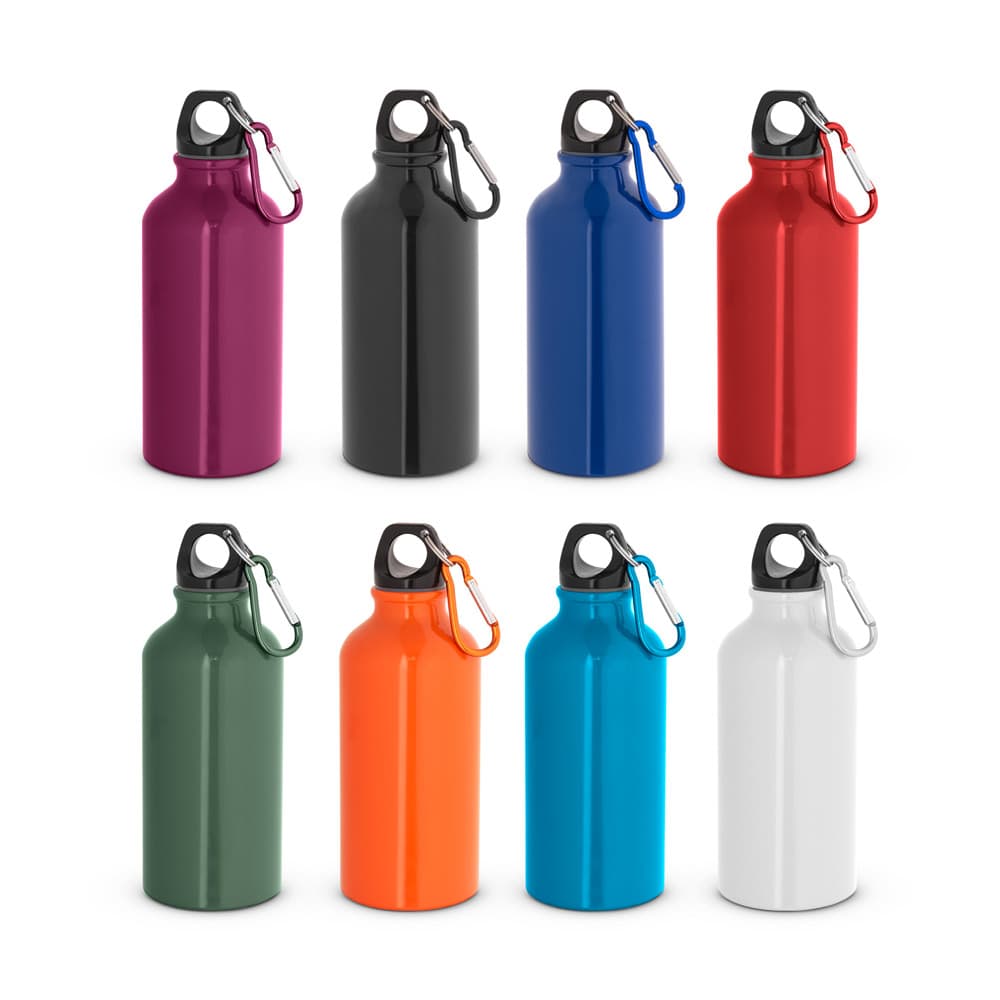 Garrafa Esportiva de Alumínio 400ml com Mosquetão Personalizada - imagem 1