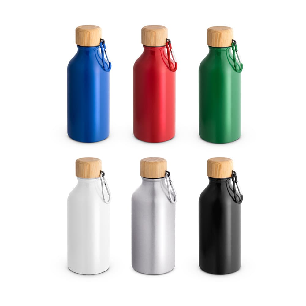 Squeeze de Alumínio 400ml com Tampa de Bambu Personalizada - imagem 1