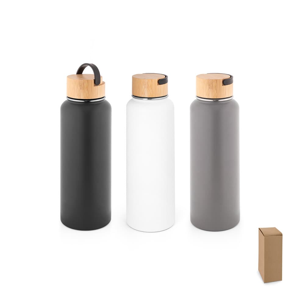 Garrafa Térmica Inox 1,2L com Tampa de Bambu Personalizada - imagem 1
