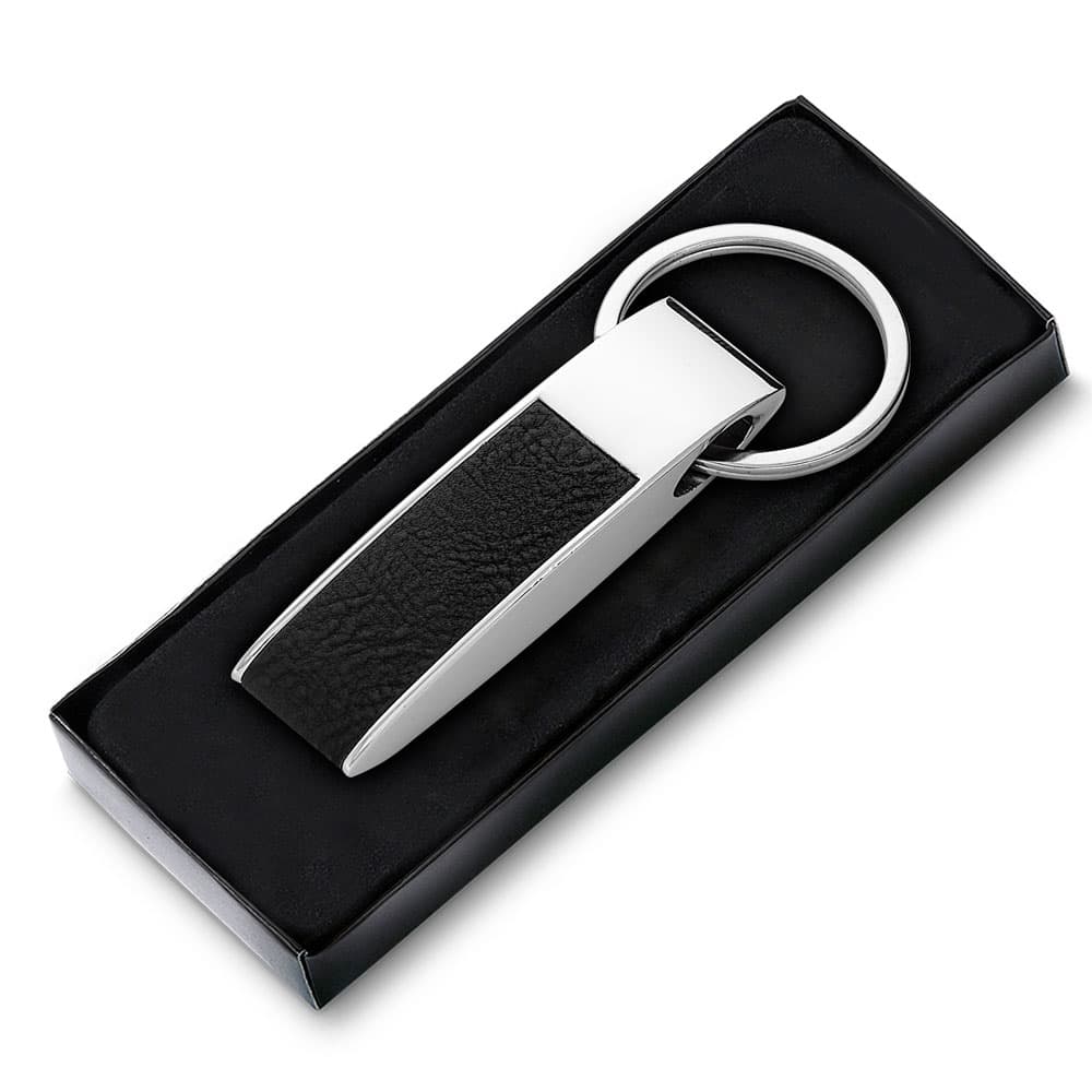 Chaveiro Metálico com PU e Estojo Personalizado - segunda imagem